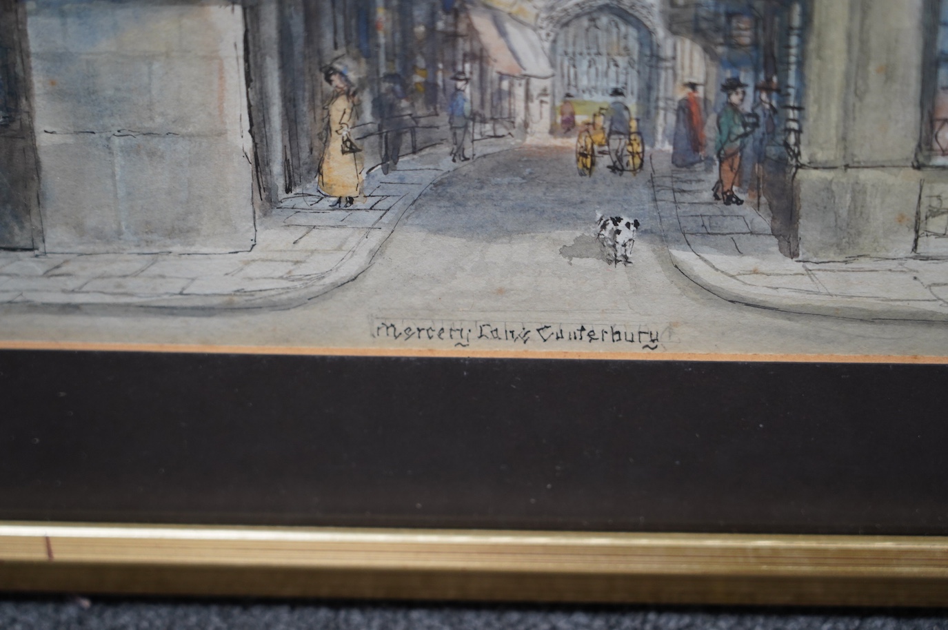 S.J. Nash (1891-1960), two watercolours, Canterbury views, each signed, largest 29 x 27cm. Condition - good